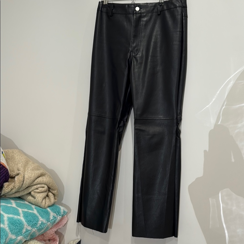Princess Polly Black Faux Leather Pants